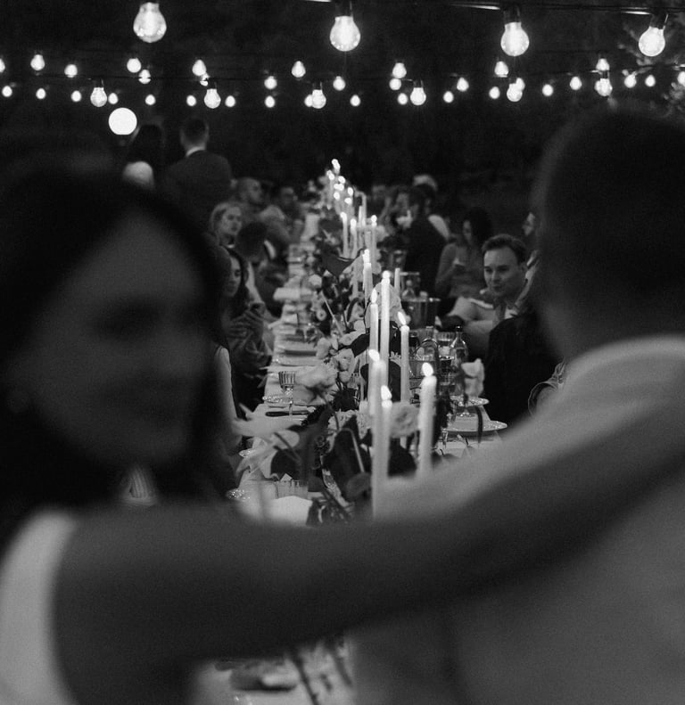 wedding in Tuscany black and white picture