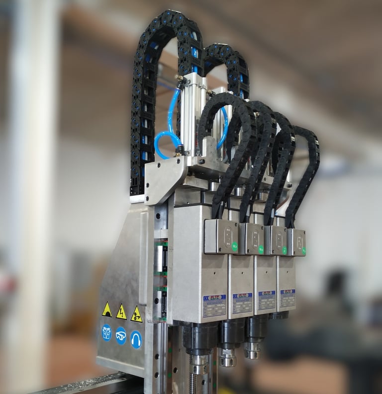 Maquina 4 cabezales