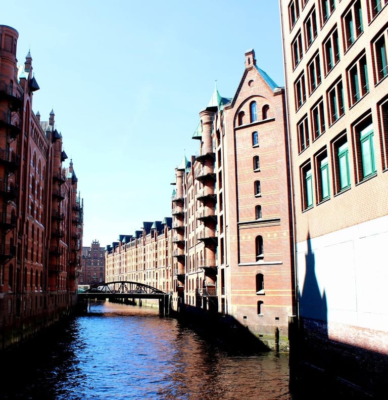 riverway in Hamburg Germany