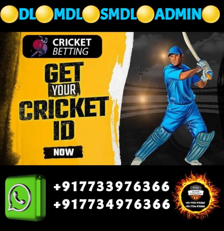 ONLINE CRICKET BETTING ID AVAILABLE DL MDL SMDL MASTER ID SUPER MASTER ID ADMIN ID AVAILABLE