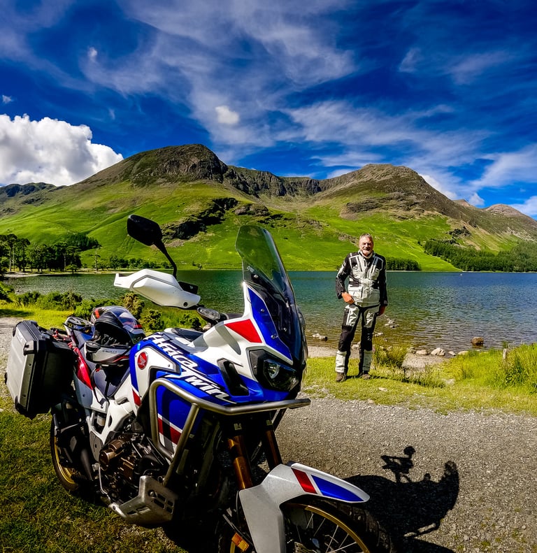 touring lake district by motorbike