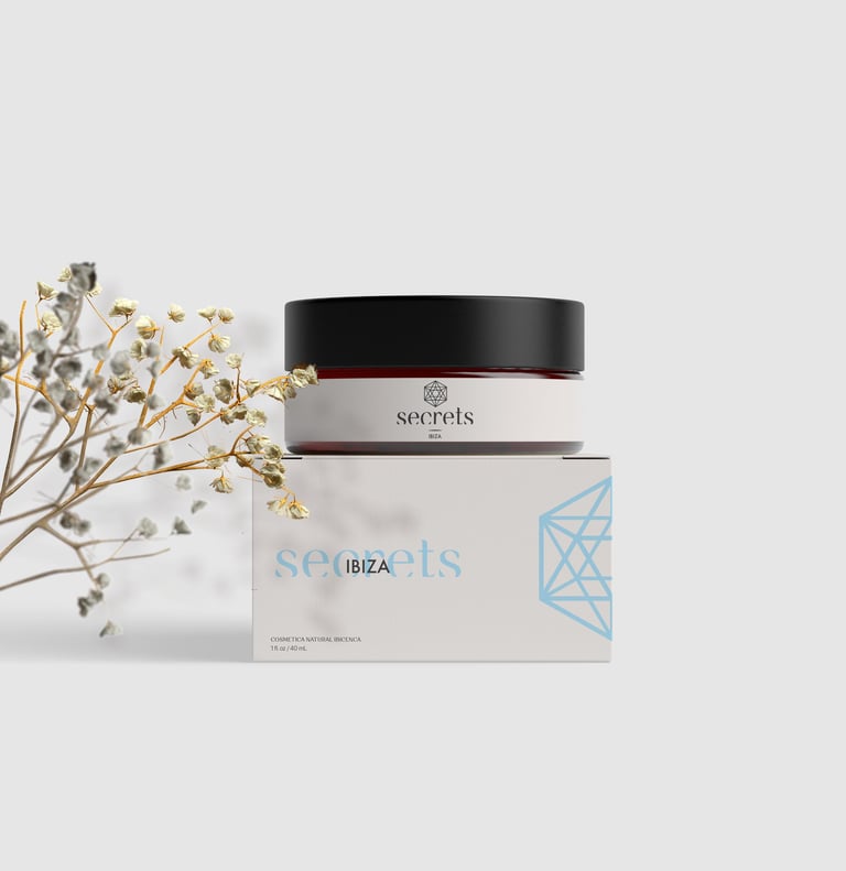 secrets cosmetics Ibiza branding
