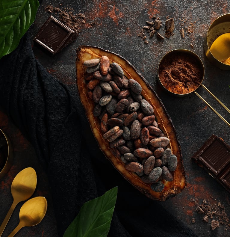Cacao selecto de la región de Chiapas, México.