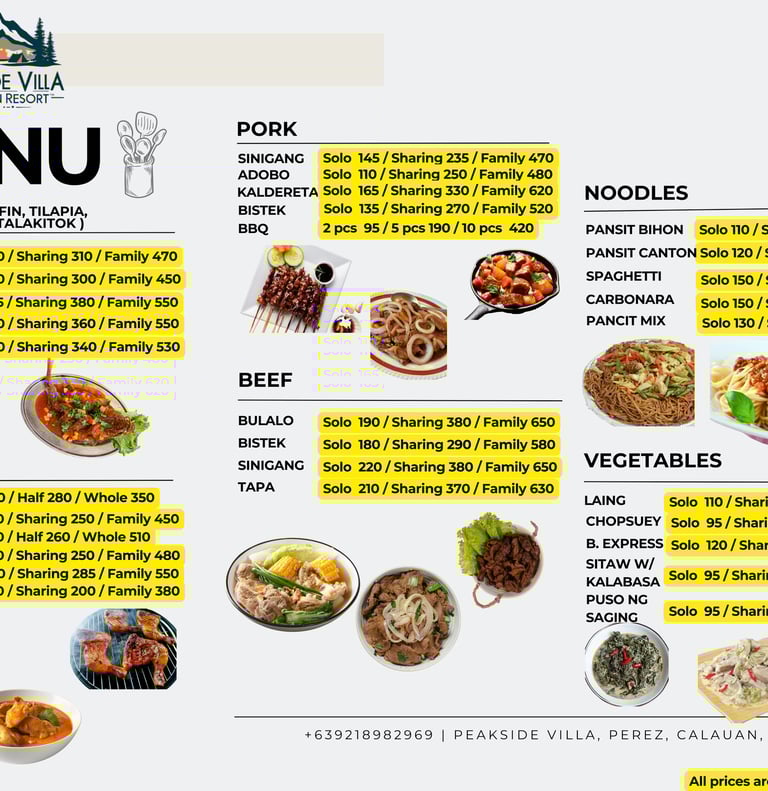 menu selection