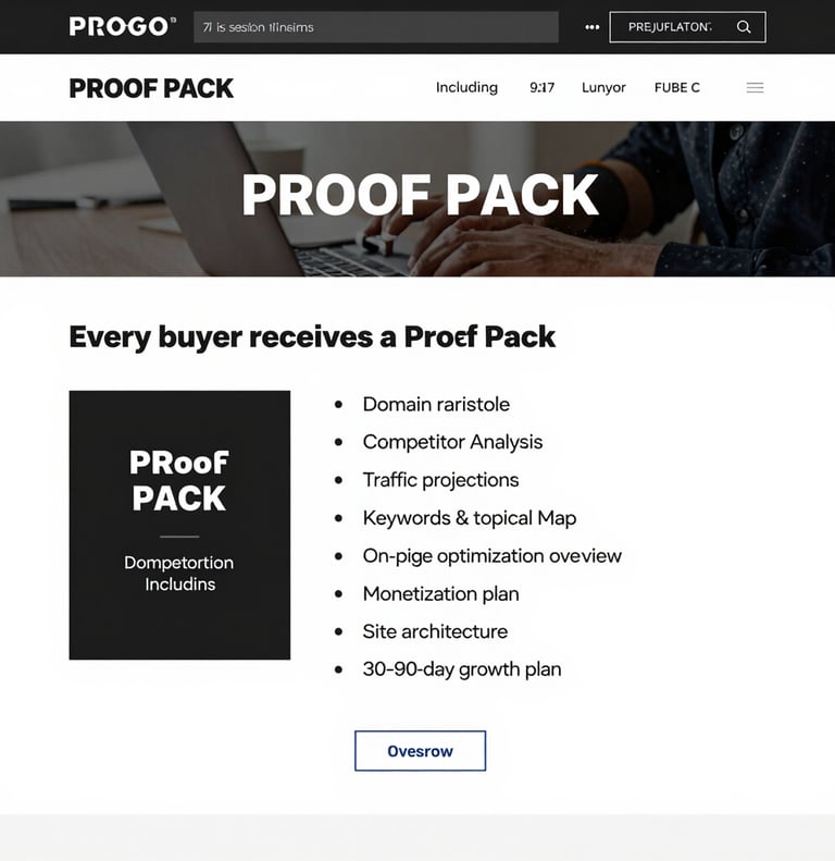 A detailed dashboard view with analytics and monetization stats for a prime package website.