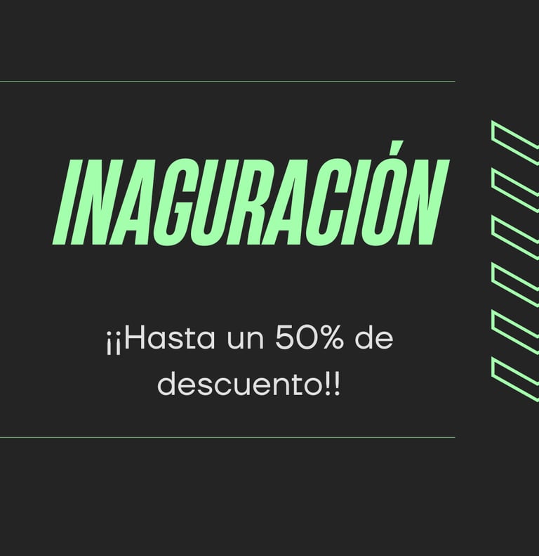 inauguración hasta un 50% de descuento