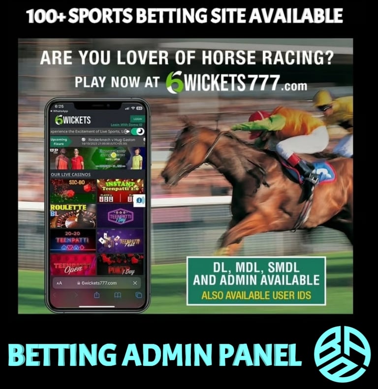 ONLINE CRICKET BETTING ID AVAILABLE DL MDL SMDL MASTER ID SUPER MASTER ID ADMIN ID AVAILABLE 