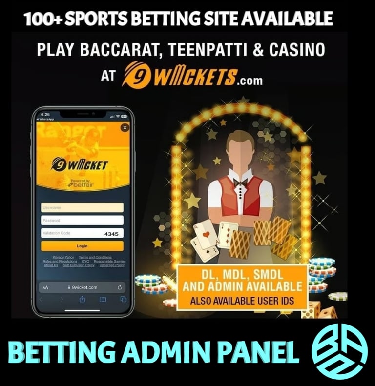 ONLINE CRICKET BETTING ID AVAILABLE DL MDL SMDL MASTER ID SUPER MASTER ID ADMIN ID AVAILABLE 