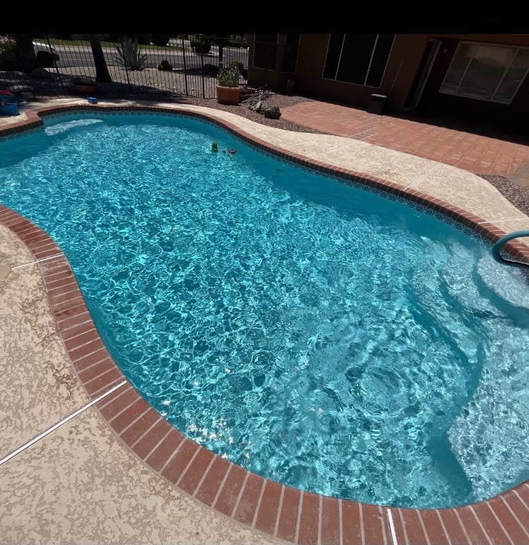 a pool after cleaning