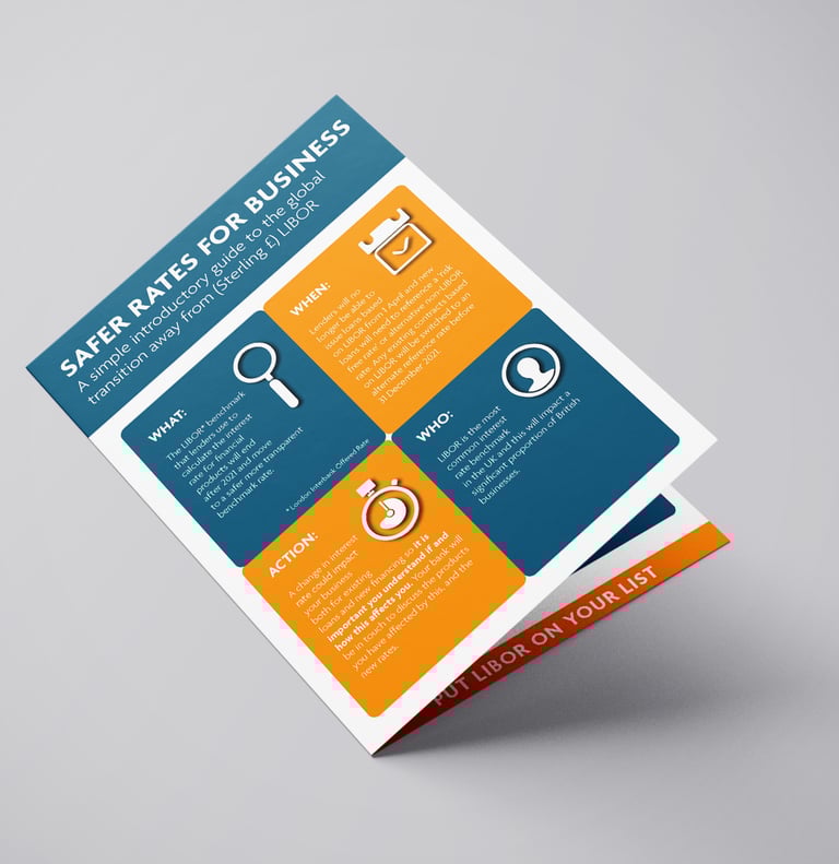 a mockup of a leaflet