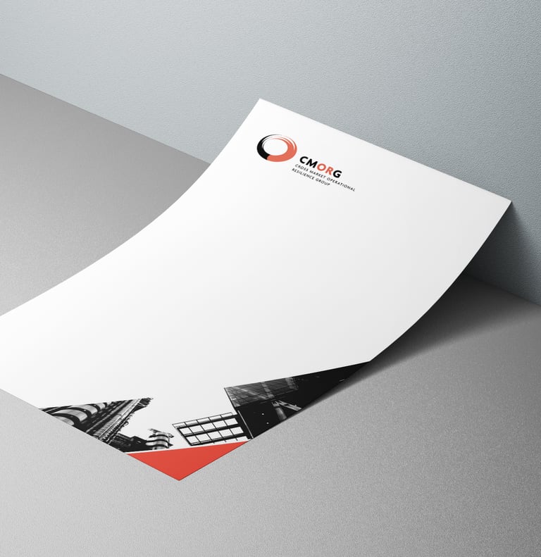 a mockup of a logo on a letterhead