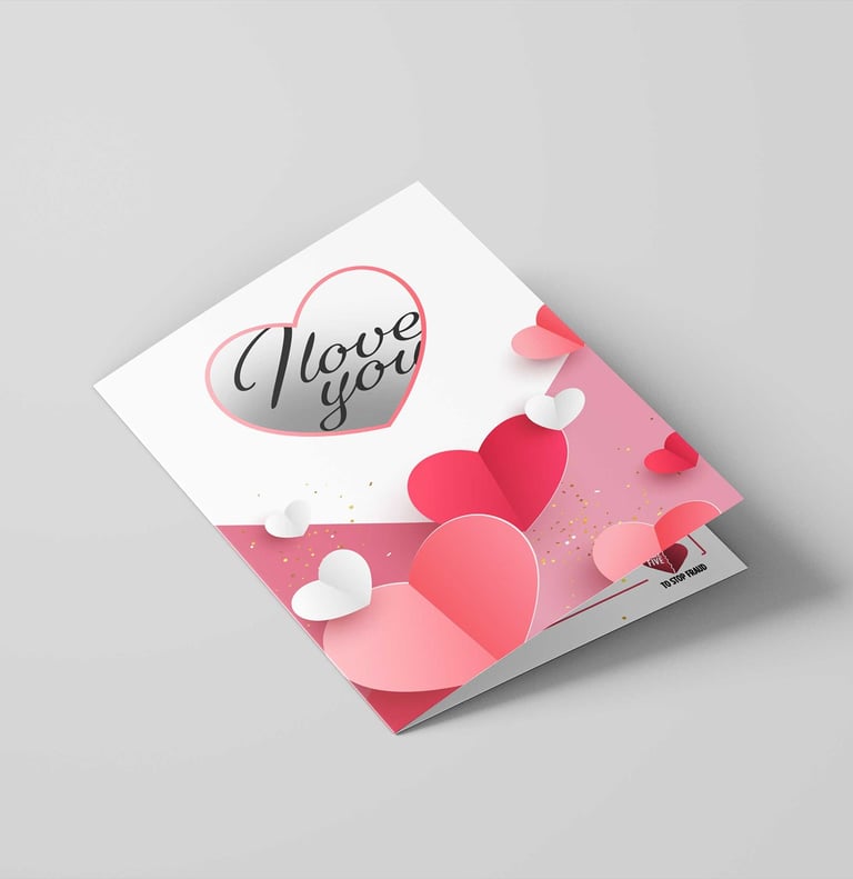 a valentine card with a heart shaped paper cutout