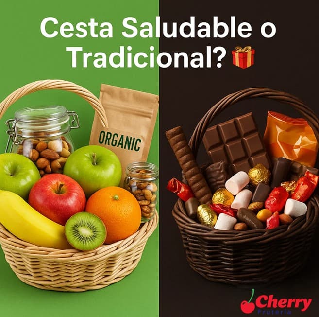 Comparativa cestas saludables y tradicionales