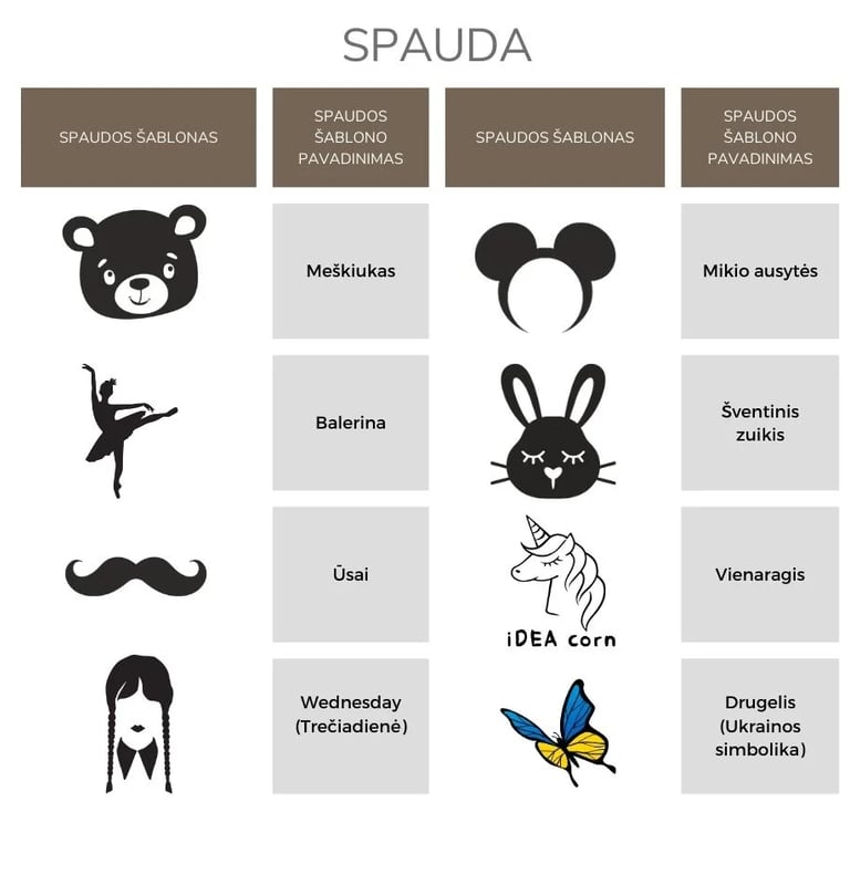 Spaudos šablonai 