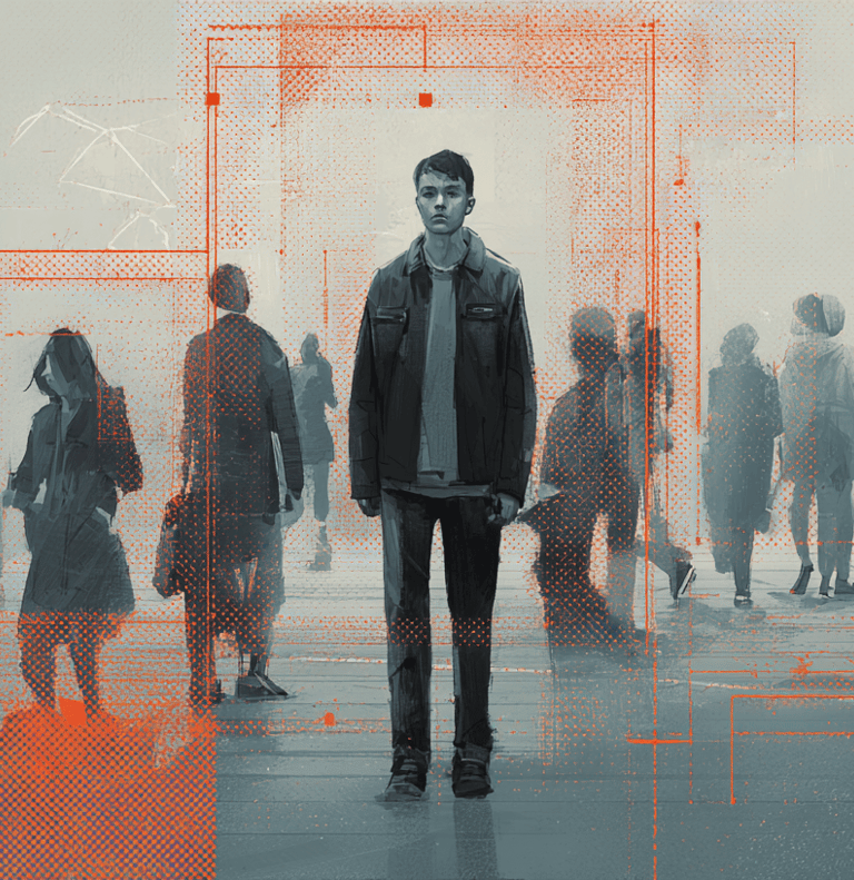 a man standing in front of a group of people