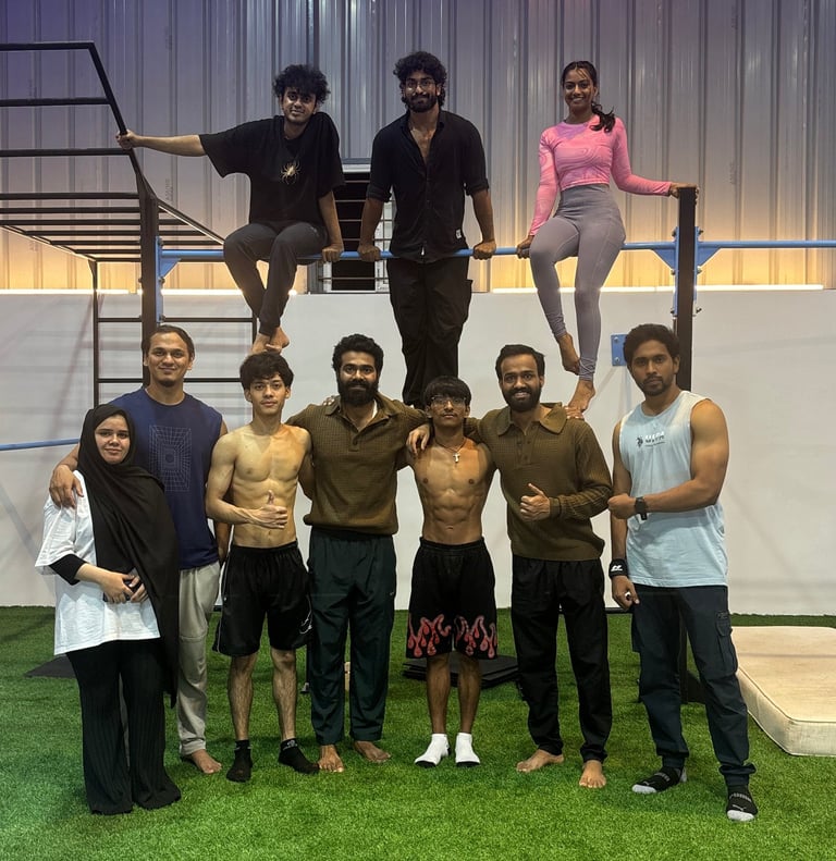 CALIBAF calisthenics community members at Kudlu, near hsr layout in Bangalore