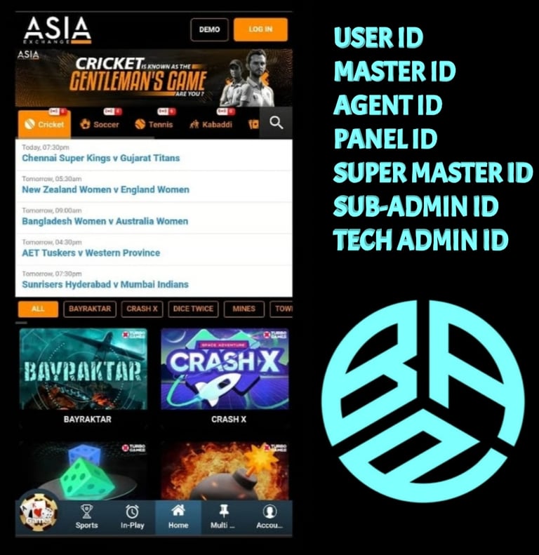 ONLINE CRICKET BETTING ID AVAILABLE DL MDL SMDL MASTER ID SUPER MASTER ID ADMIN ID AVAILABLE 