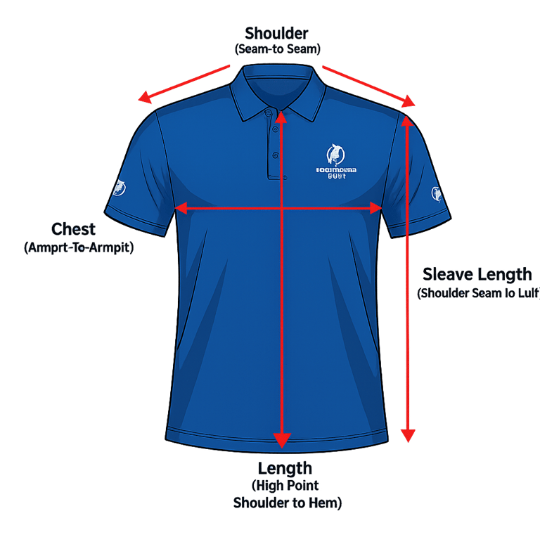 Kookaburra-Golf-Polo-Size-Chart