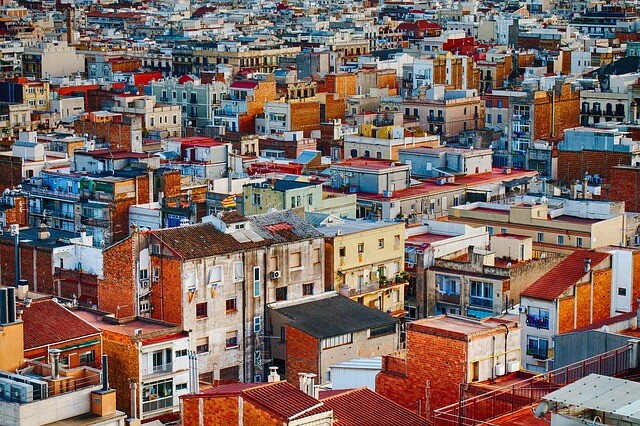 a cityscape of many buildings and buildings