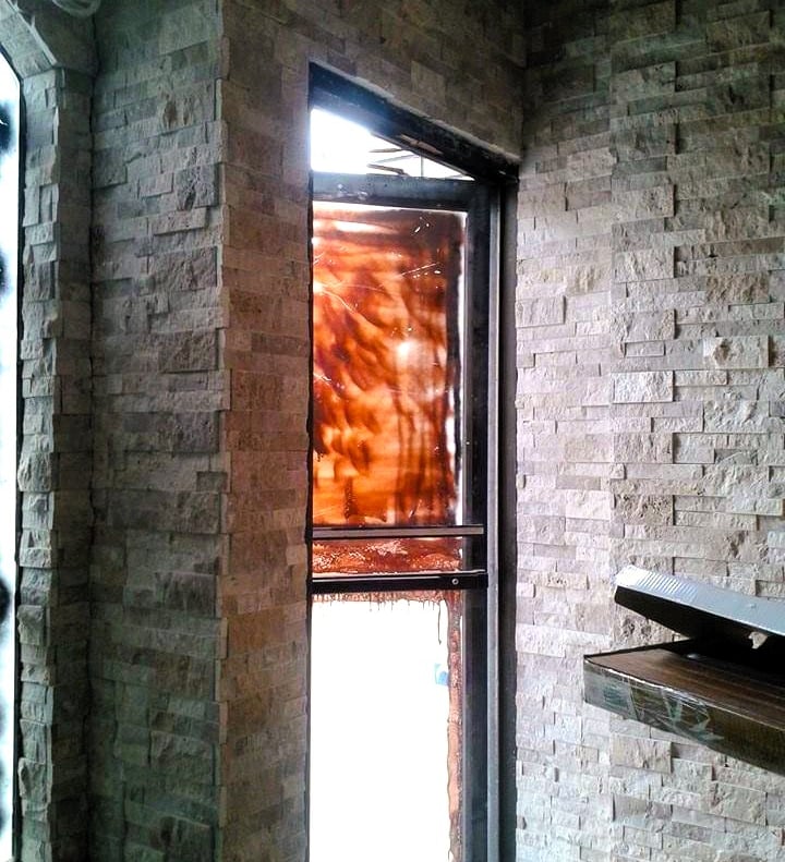 Restaurant wall brick renovation