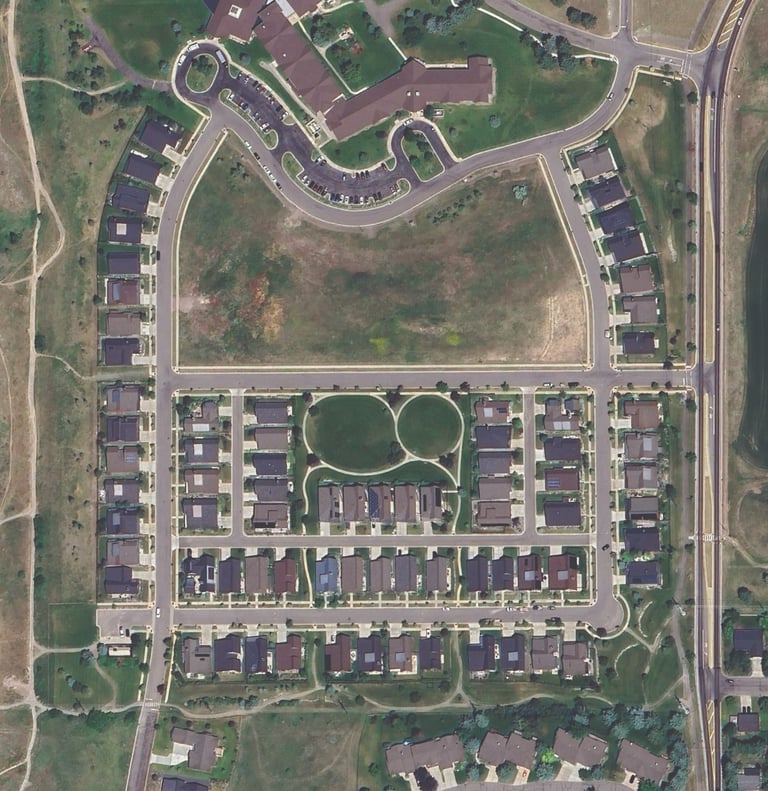 knolls at hillcrest aerial view