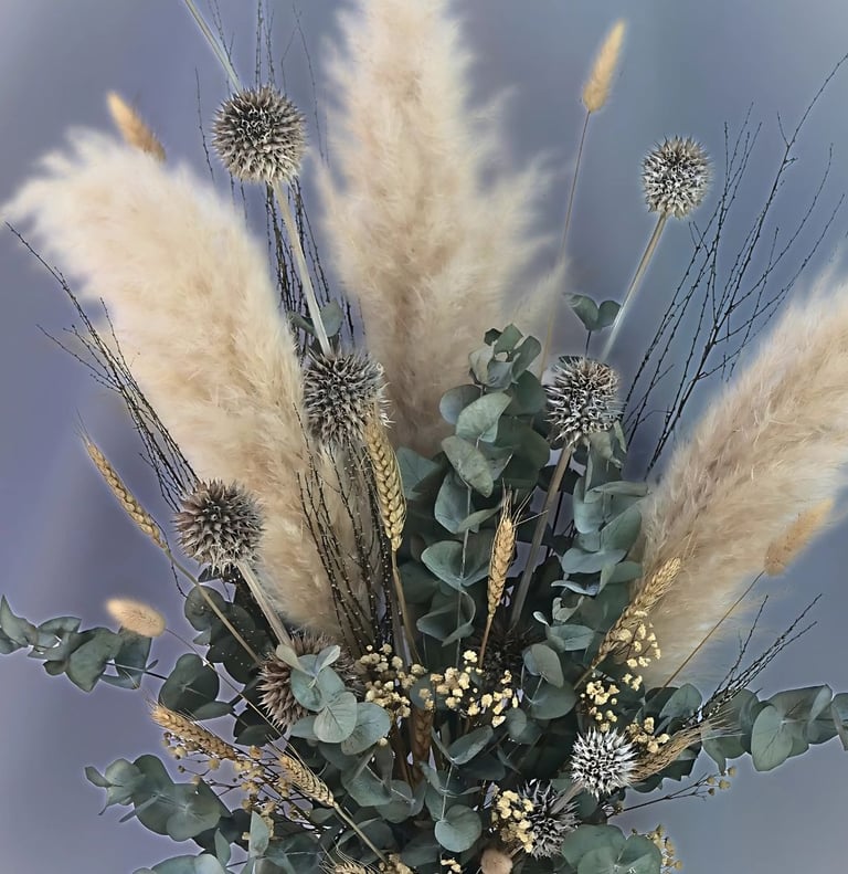 Fleurs séchées style bohème chic