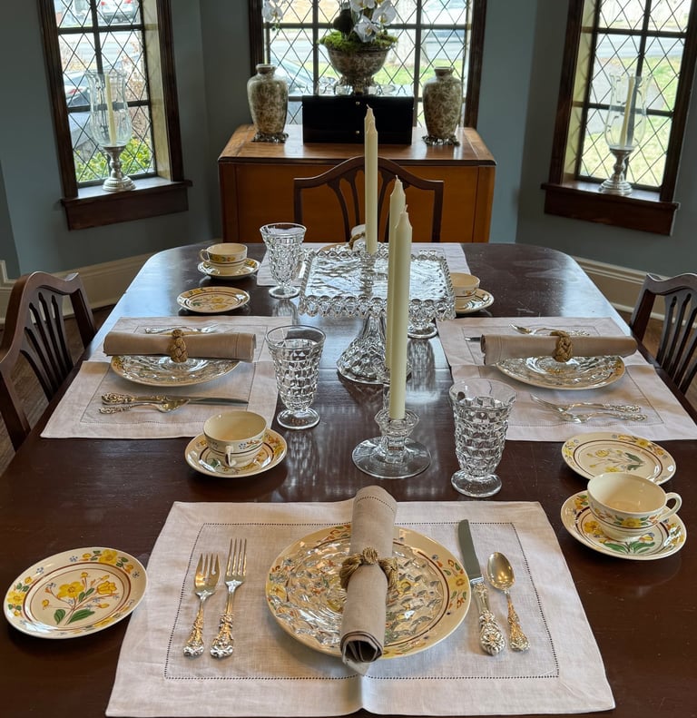 Beggarweed, Silver Flatware, Blue Ridge China