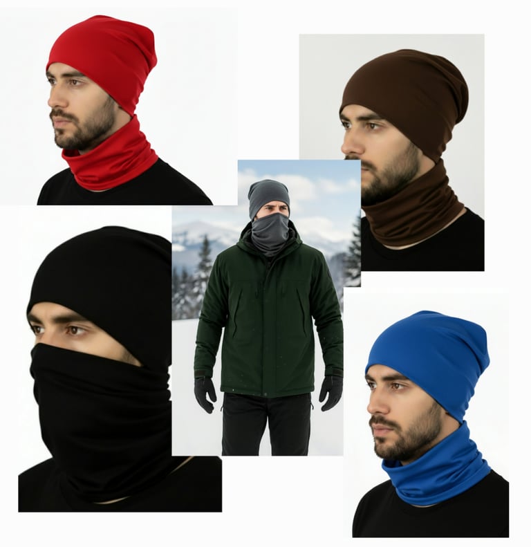 vyriški kepurės ir movos komplektai