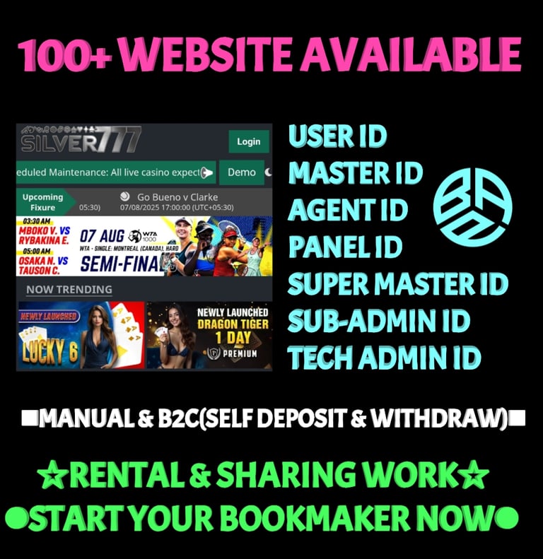 ONLINE CRICKET BETTING ID AVAILABLE DL MDL SMDL MASTER ID SUPER MASTER ID ADMIN ID AVAILABLE 