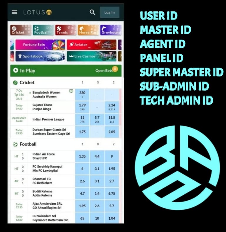 ONLINE CRICKET BETTING ID AVAILABLE DL MDL SMDL MASTER ID SUPER MASTER ID ADMIN ID AVAILABLE 