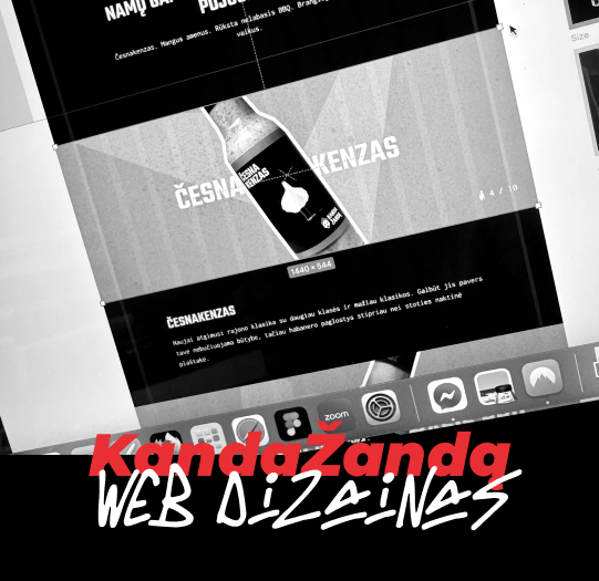 Kanda Žandą WEB dizainas Figma aplinkoje
