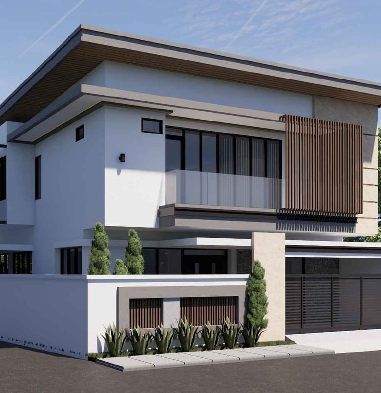  Desain rumah modern 2 lantai di Batam milik MR. Irawan Sugiarto, rancangan Raga Architect Rumah mod