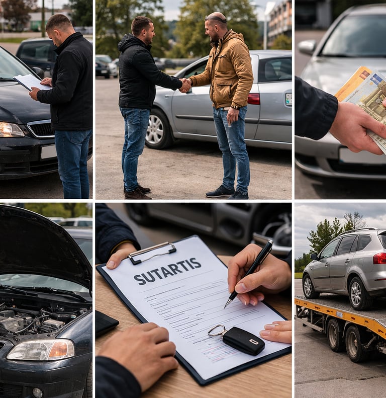 Superkame automobilius Šiauliuose