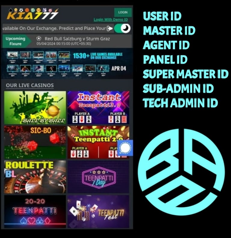 ONLINE CRICKET BETTING ID AVAILABLE DL MDL SMDL MASTER ID SUPER MASTER ID ADMIN ID AVAILABLE 