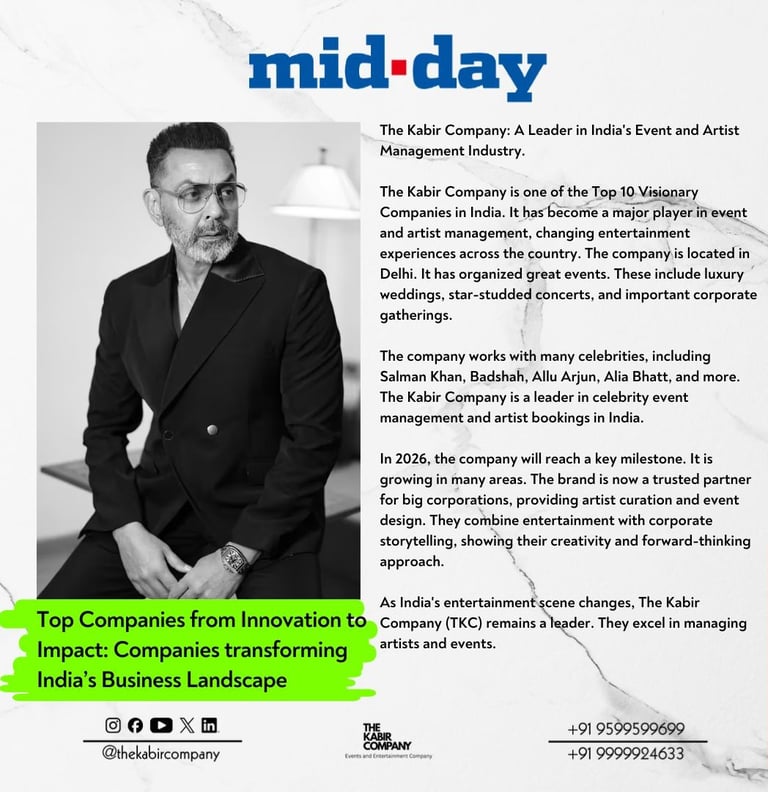 The Kabir Company featured in MIDDAY 