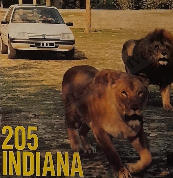 Rare Brochure Peugeot 205 Indiana 1991
