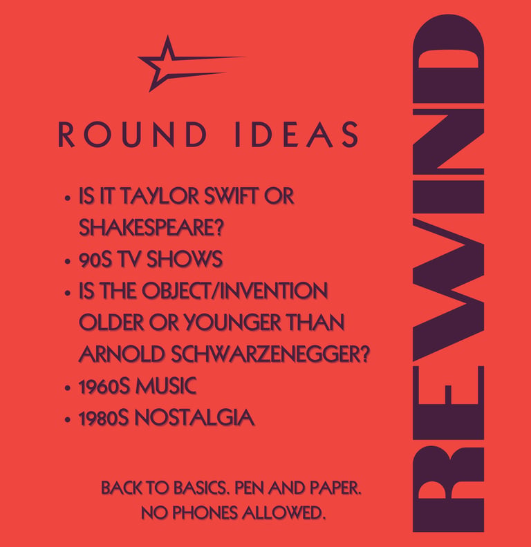 Quiz round ideas.