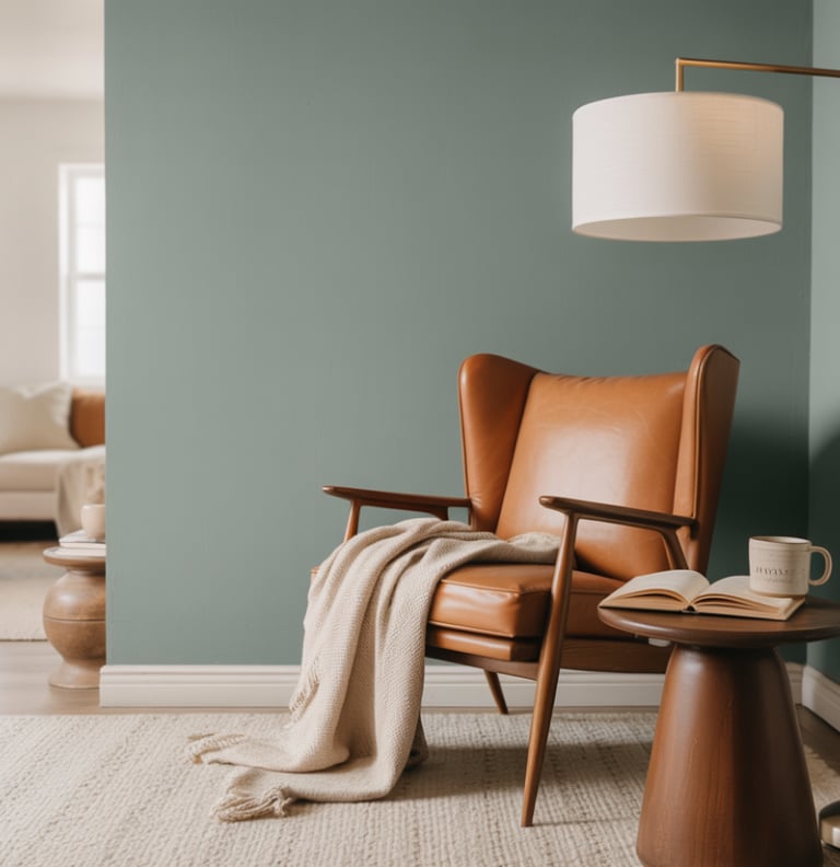 This one bedroom ADU interior features a calm reading nook set along a quiet wall, creating a clear 