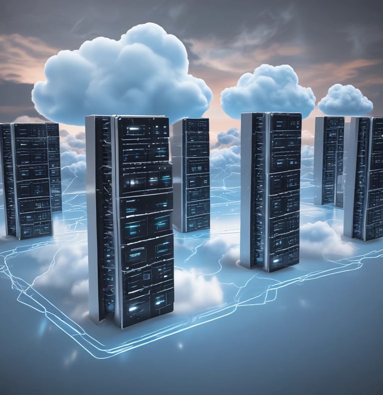 A modern office environment showcasing technology solutions.