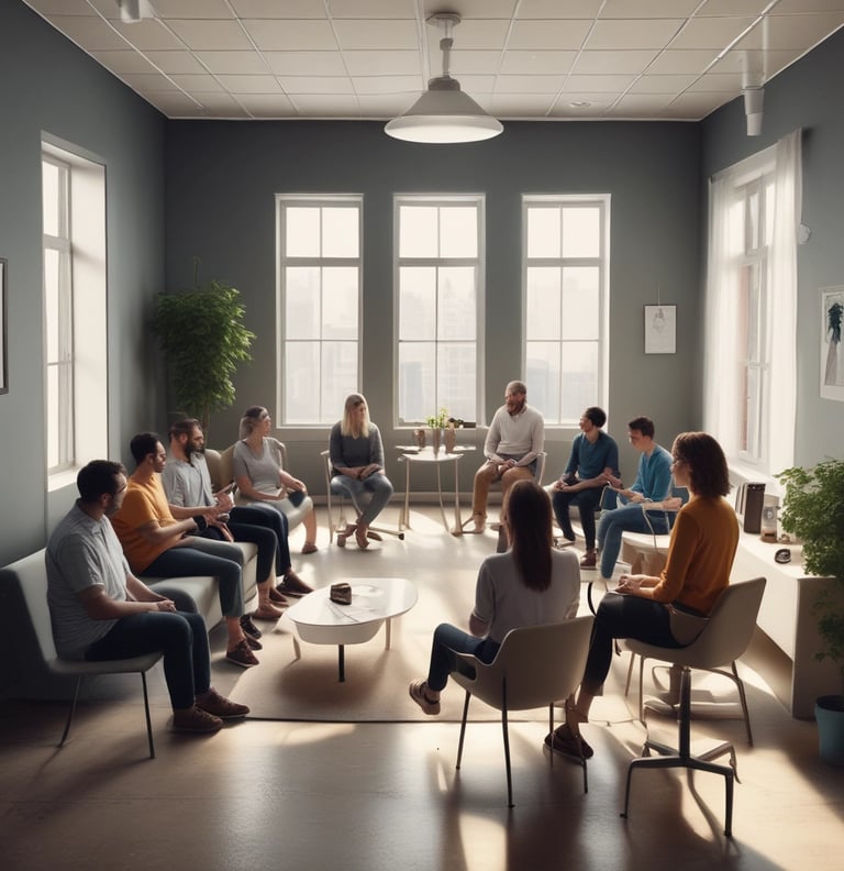 A mobile health services vehicle is parked on a street. The vehicle is beige with blue and orange accents, featuring text and logos, including 'Jockey Club Charles Kao Brain Health Services.' An illustrated portrait of a person in blue is displayed on the side. Trees and a building can be seen in the background, with metal barriers in front of the vehicle.