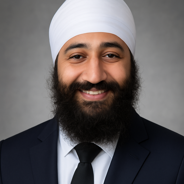 a man with a beard and a white turban