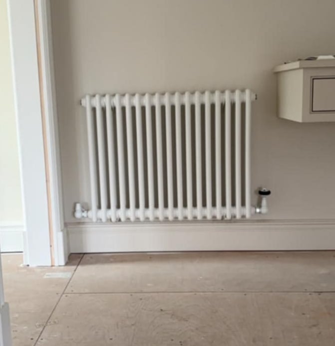 clean and modern radiator installation completed by PBP Services in Droitwich Spa
