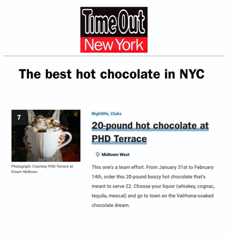 a hot chocolate made to celebrate national hot chocolate month