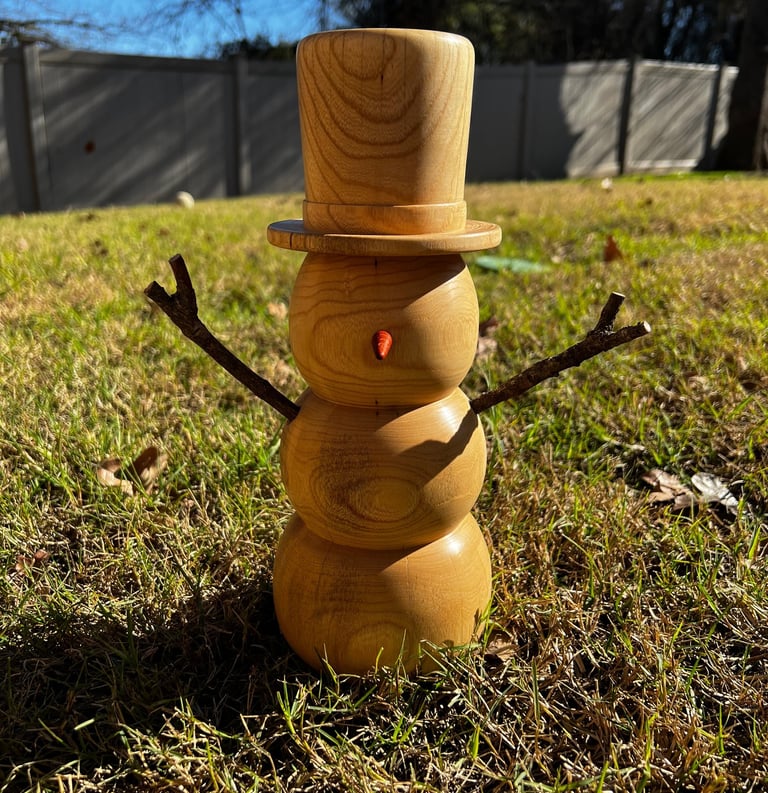 large lathe snowman