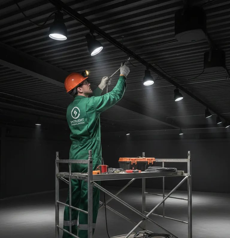 electrician Acocks Green working for the spotlights