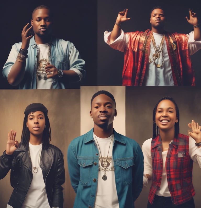 A vibrant graphic representing Christian music and community.