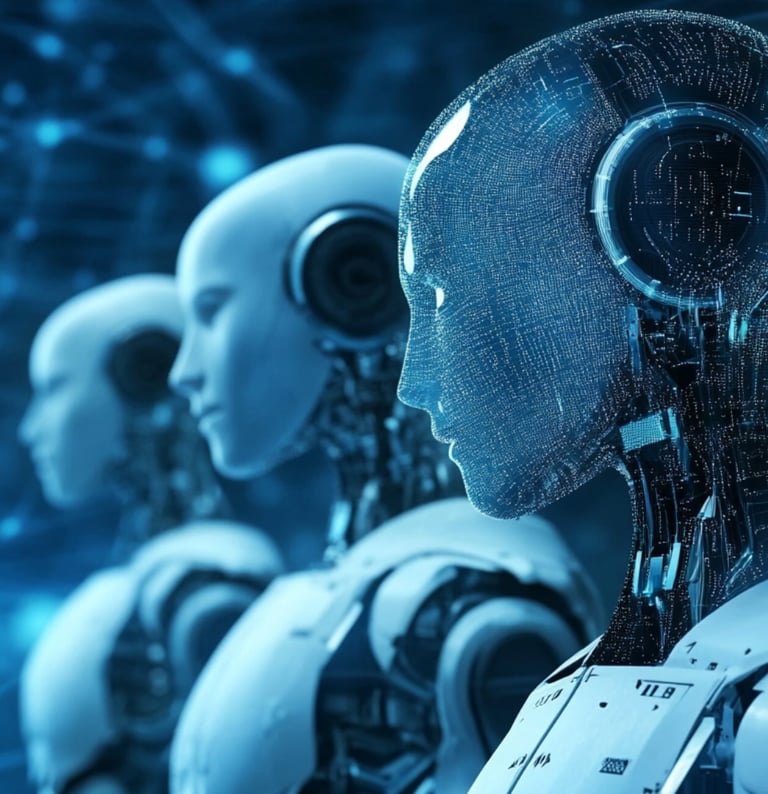 Robots en fila