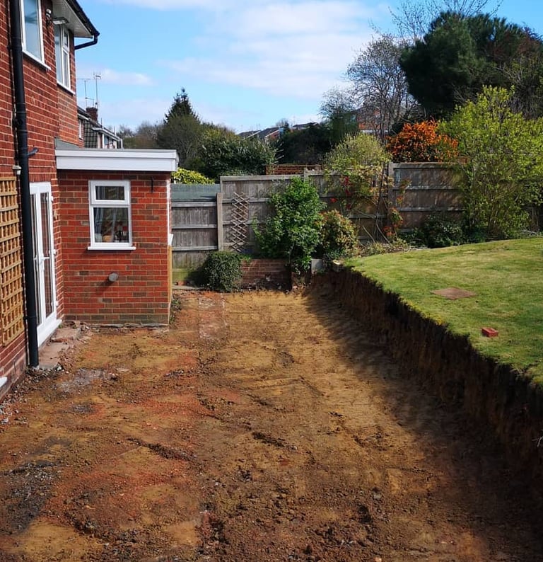 Trenching and drainage groundwork for residential development in the West Midlands