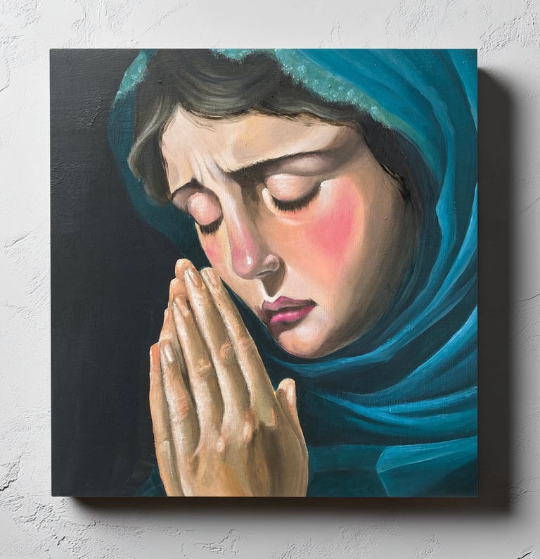 Pintura al óleo sobre madera 30x30 cm.