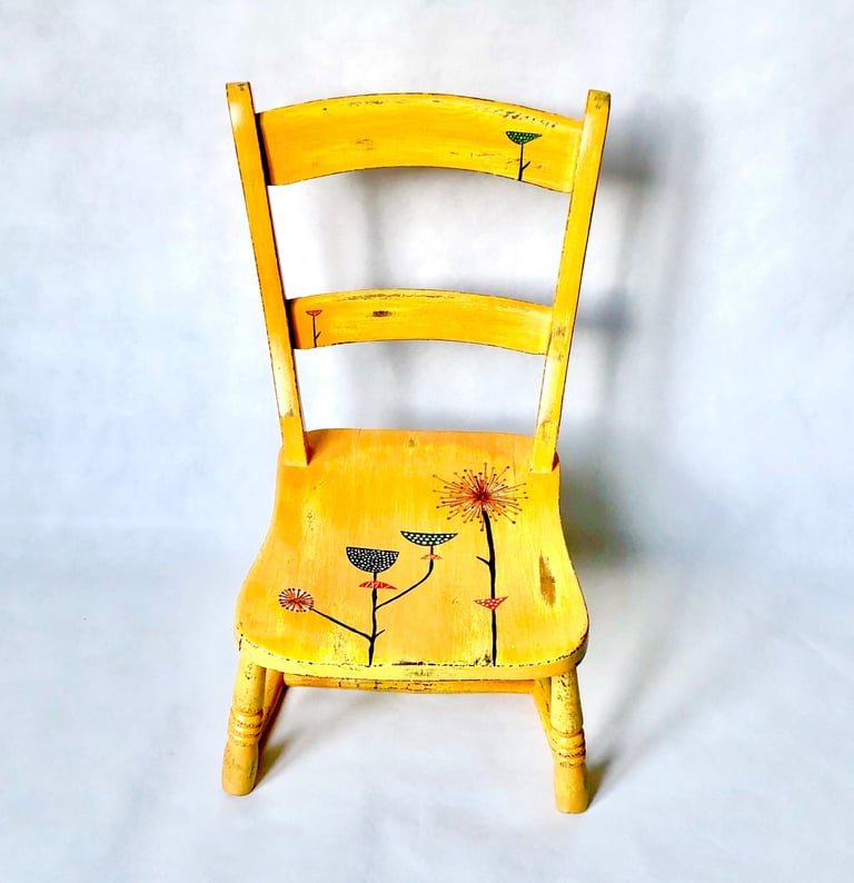 Furniture Restoration, hand painted kids chair
